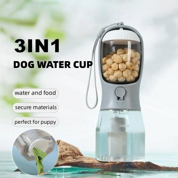 My Friendly™ Dog Water Cup Drinking Food Garbage Bag Three-in-one Portable Small Multi-functional Pet Cups Pets Supplies