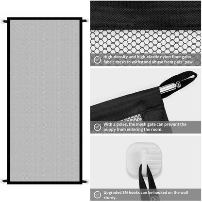 My Friendly™ Pets Dog Cat Baby Safety Gate Mesh Fence Magic Portable Guard Net Stairs Doors