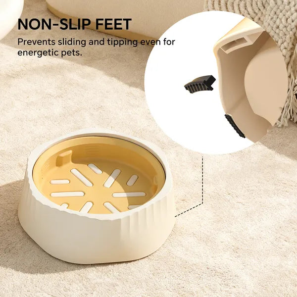 My Friendly™ 2-in-1 Dual Mode Large Plastic Cat Slow Feeder Bowl, Switchable Fast&Slow Feed