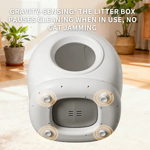 My Friendly™ Best Automatic Cat Litter Box, 78L Fully Enclosed Tu-ya APP Smart Self-Cleaning Litter Box For Multi-Cat Homes