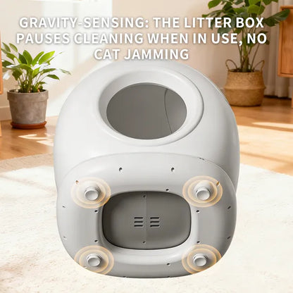 My Friendly™ Best Automatic Cat Litter Box, 78L Fully Enclosed Tu-ya APP Smart Self-Cleaning Litter Box For Multi-Cat Homes