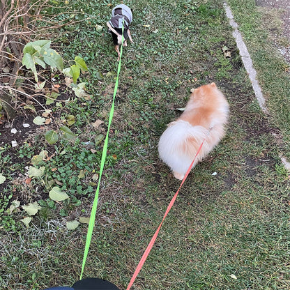 My Friendly™ Retractable Dog Leash For Small Dogs Reflective Dual Pet Leash Lead 360 Swivel No Double Dog Walking Leash With Lights Pet Products