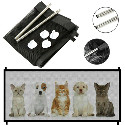 My Friendly™ Pets Dog Cat Baby Safety Gate Mesh Fence Magic Portable Guard Net Stairs Doors