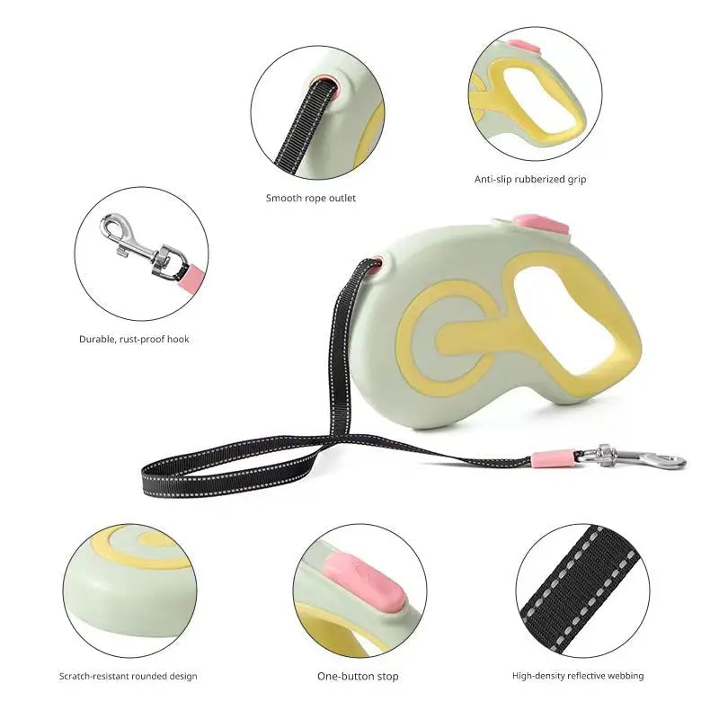 Automatically Retractable Dog Leash MyFriendlyPet
